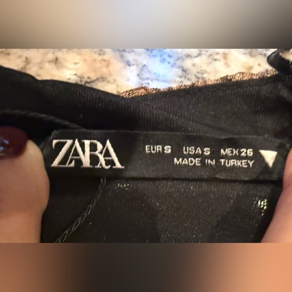 Zara Elegant Brown Snake Print Dress with ruching. Size S. NWT - Picture 15 of 15